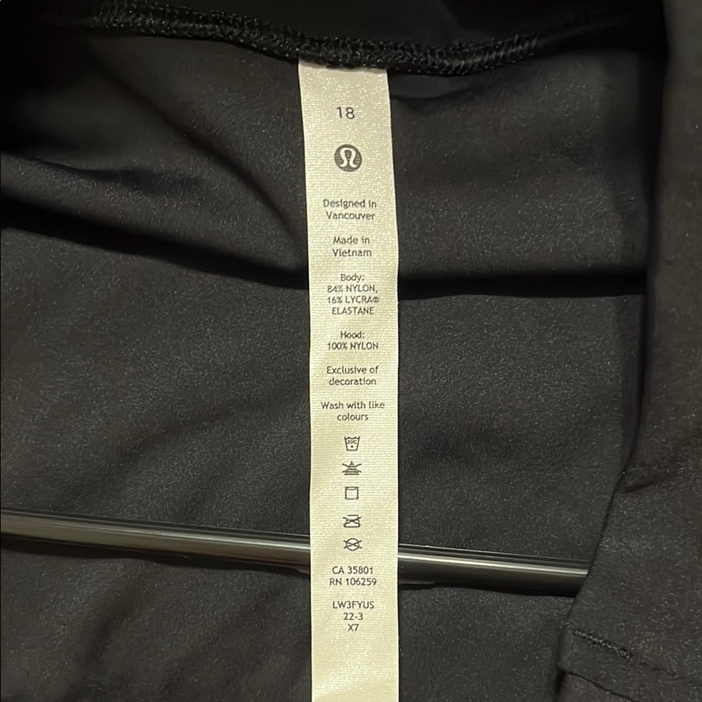 lululemon athletica Black Jacket 18